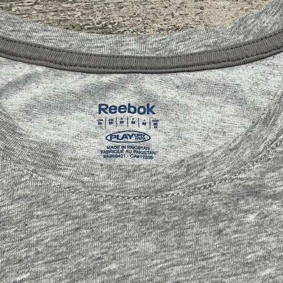 Reebok Tank Top Adult Mens Size M Medium Gray Logo Lightweight Shirt Gym Active - Picture 5 of 6